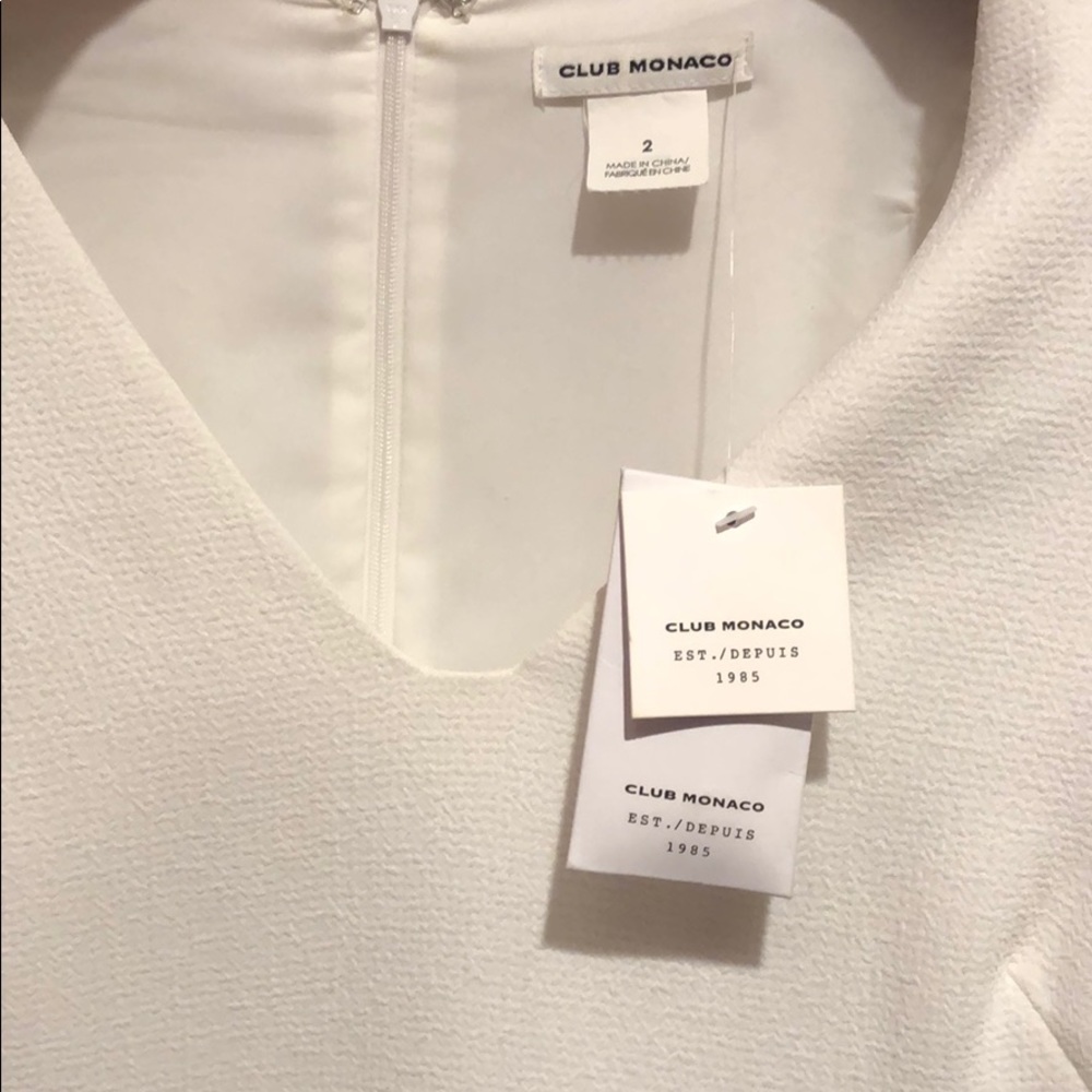 NWT White Club Monaco Dress - bridal grad summer - Picture 4 of 8
